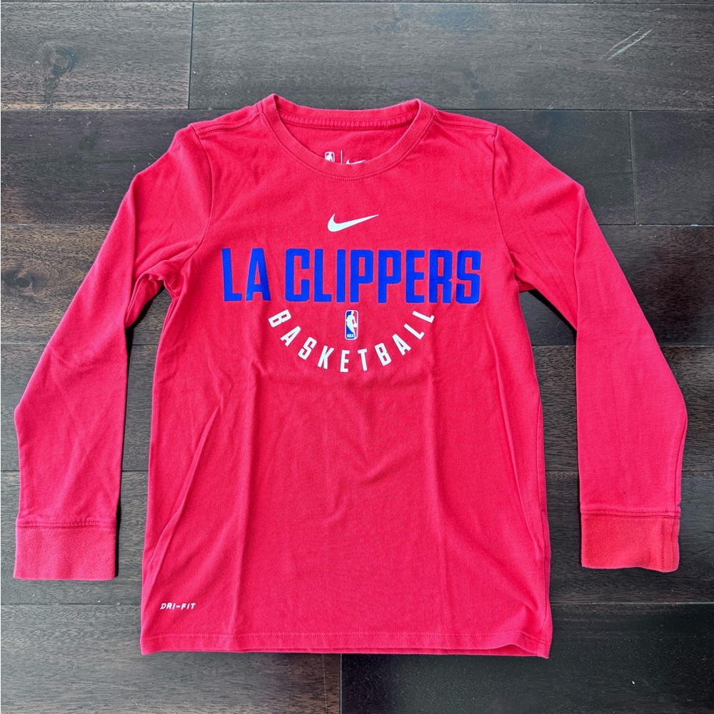 Nike Kids Red Long Sleeve LA Clippers Tee
